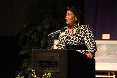 Dr. Sharon Denise Allison-Ottey delivering an engaging keynote speech